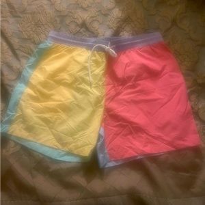 Men Drawstring waist color block shorts (Never Worn)